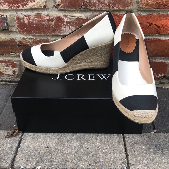 J. Crew Shoes - J. Crew Seville Stripe Espadrille Wedges